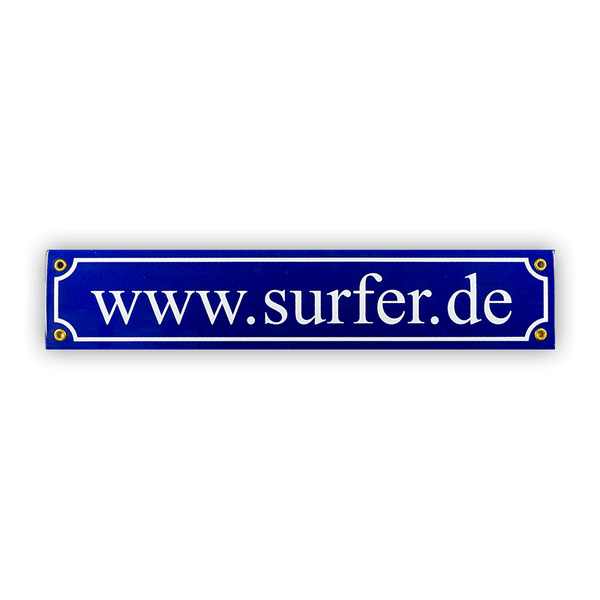 Mini-Straßenschild, www.surfer.de