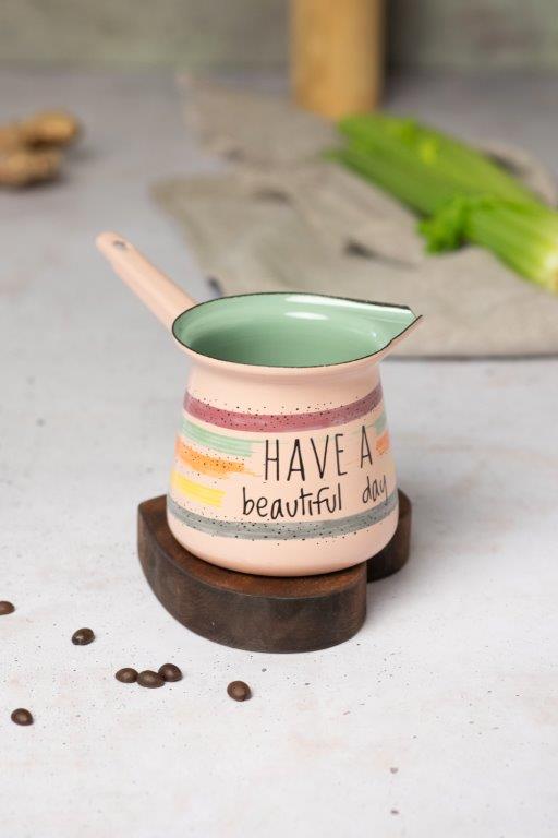 Klassische Kaffeekanne Dekor " Have a beautyful Day"