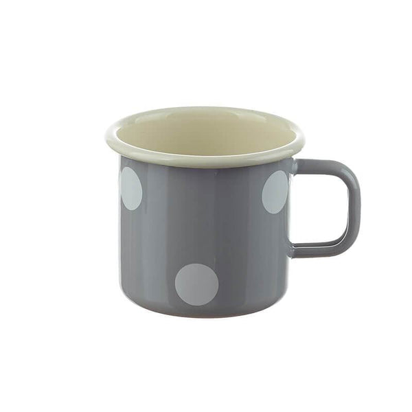 Mug 8 cm, gray, polka dots