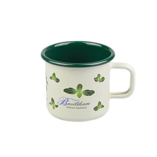 Cup 8 cm, cream/green, herbs