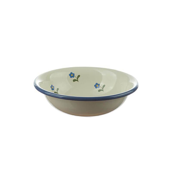 Children's bowl 14 cm, cream/blue, flowers