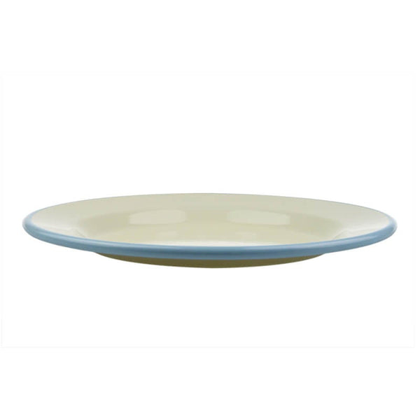 Flat plate, 24 cm, light blue/cream
