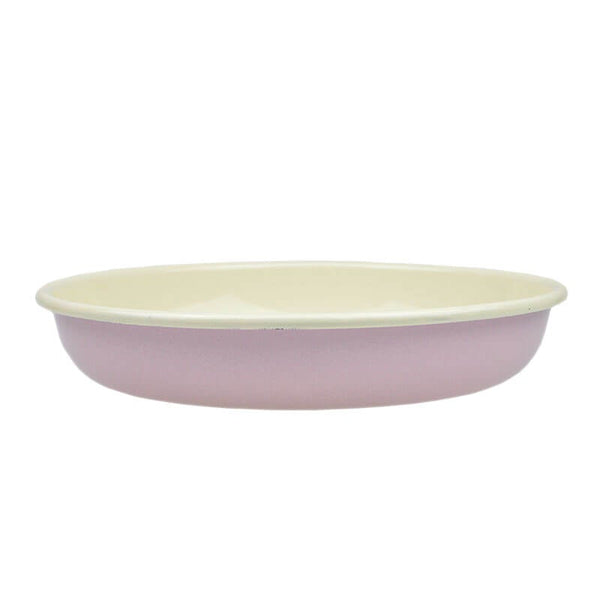 Deep plate, 24 cm, rosé/cream