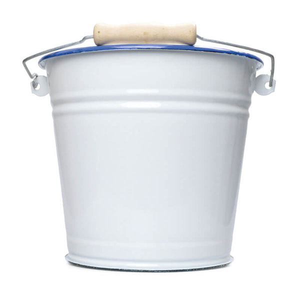 Bucket 6 liters, white/blue