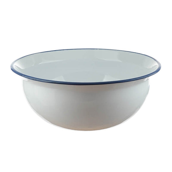 Bowl, 36 cm, white/blue