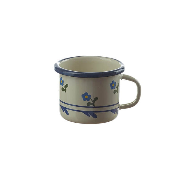 Espresso cup 5 cm, cream/blue, flowers