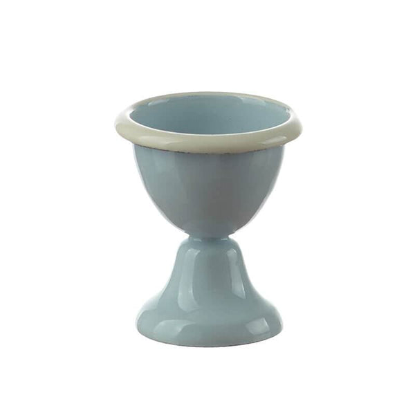 Egg cup, light blue/cream