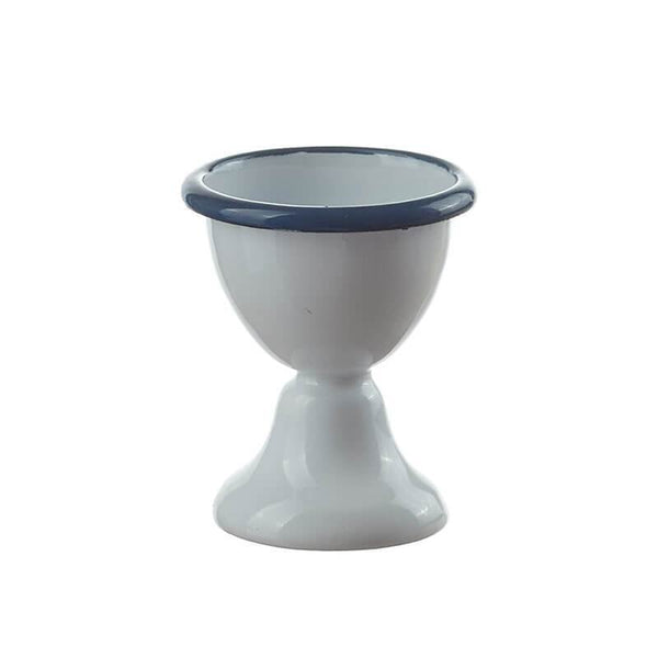 Egg cup, white/blue