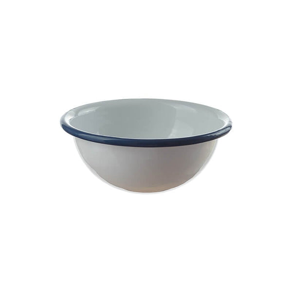 Salad bowl 17 cm, white/blue