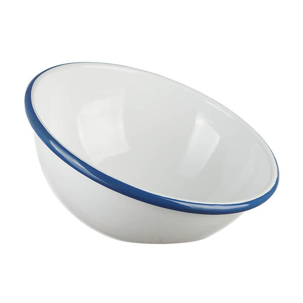 Snack bowl 21 cm, white/blue