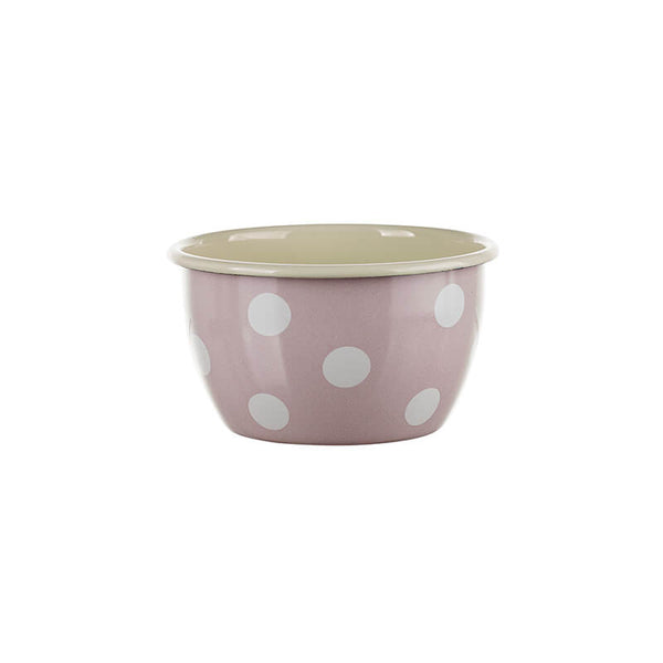 Salad bowl 14 cm, rosé, polka dots