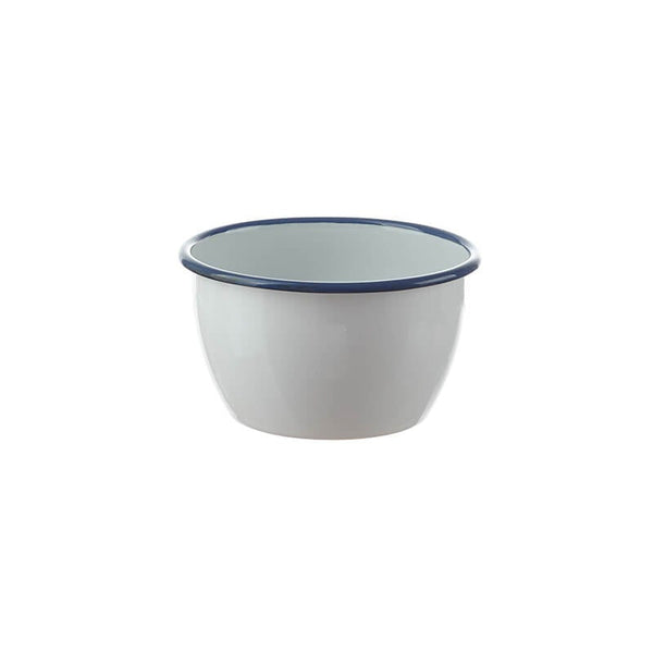 Salad bowl 14 cm, white/blue