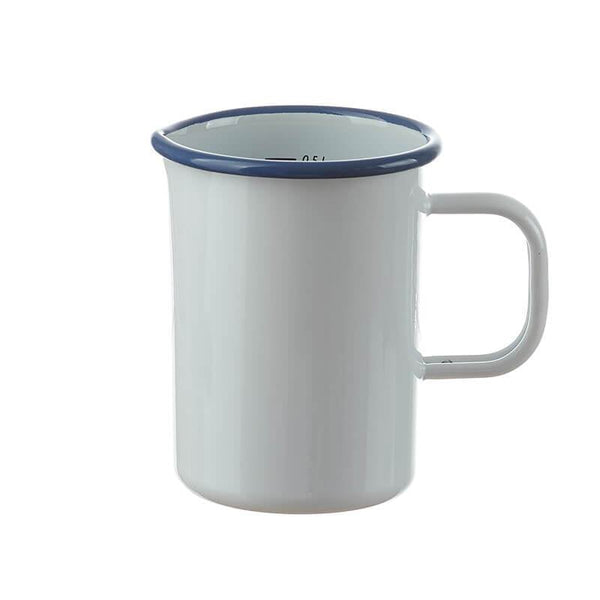 Measuring cup 0.5 liters with scale, white/blue