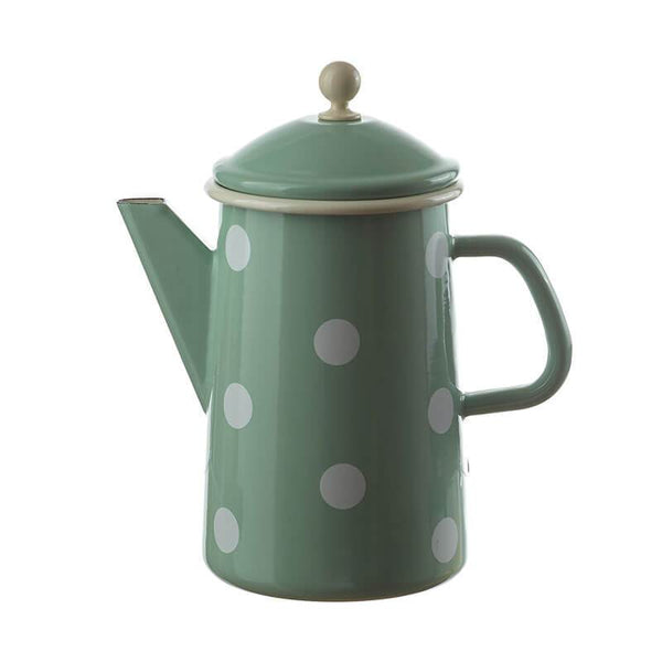 Coffee pot 1.6 ltr, mint, polka dots