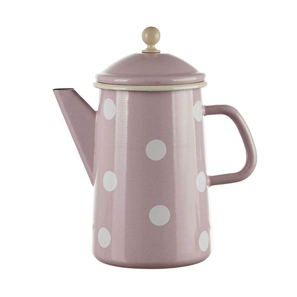 Coffee pot 1.6 ltr, rosé, polka dots