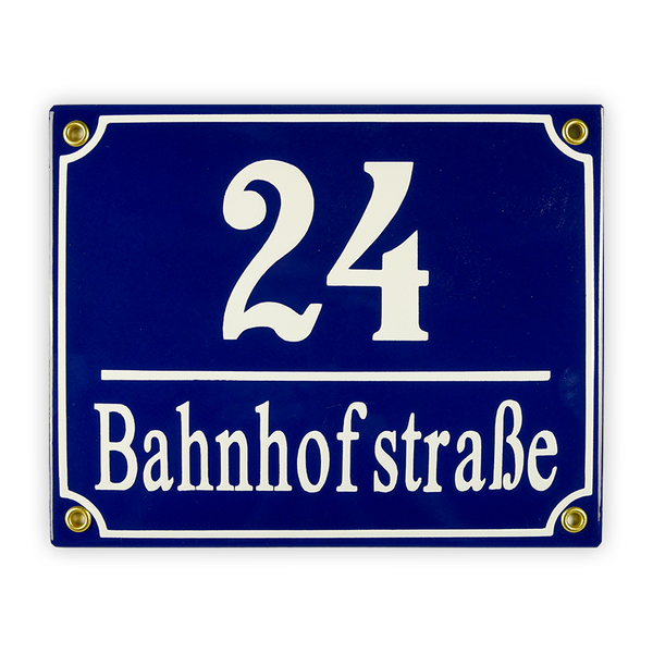 Combined house number, South German, 20 x 16 cm
