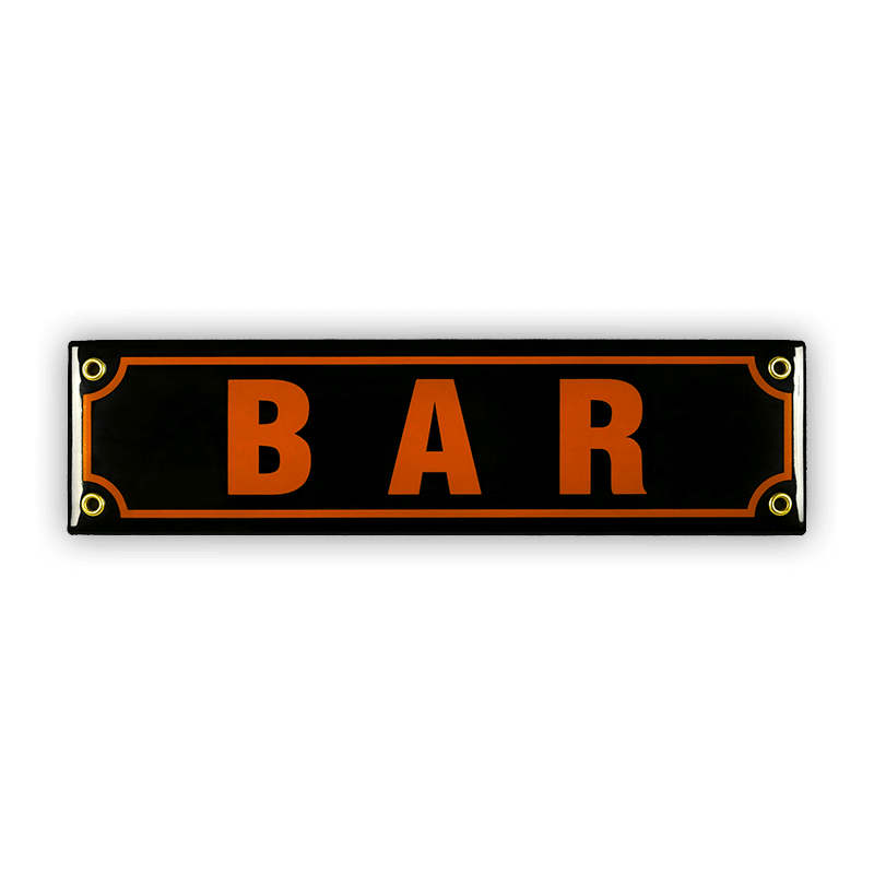 Mini street sign, BAR
