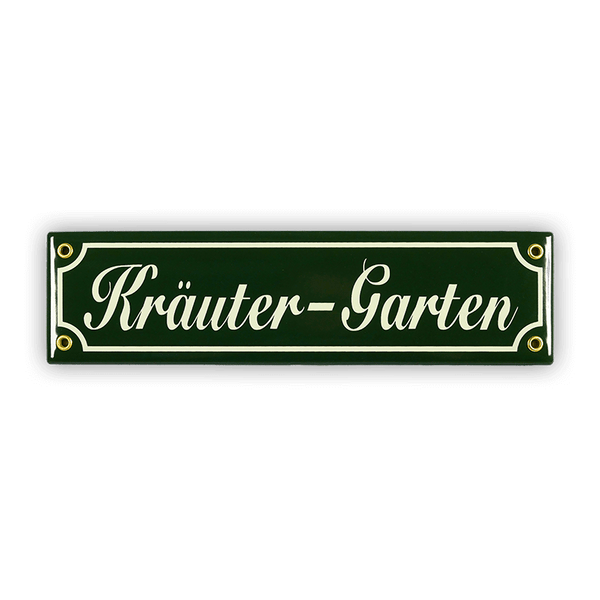 Mini street sign, herb garden