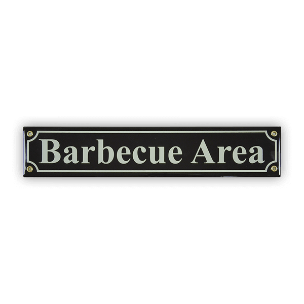 Mini street sign, Barbecue Area