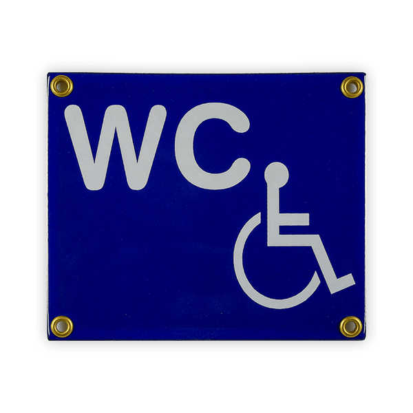 Emailschild 14 x 12 cm, WC Rollstuhl