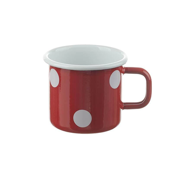 Mug 8 cm, red/white, polka dots